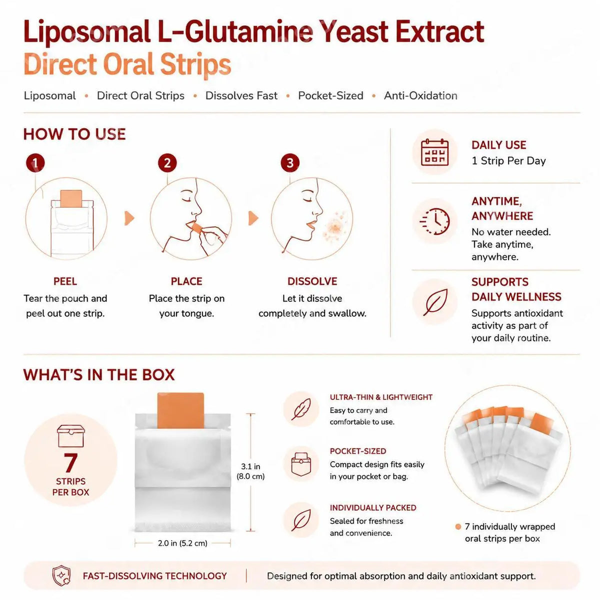 Liposomal Glutathione Yeast Extract Oral Strips
